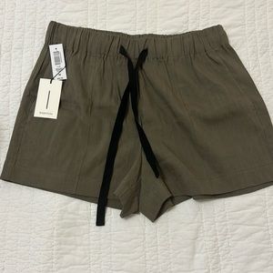 Babaton Linen Blend Bastien Shorts in Morel Size M